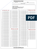 Back Up Answer Sheet