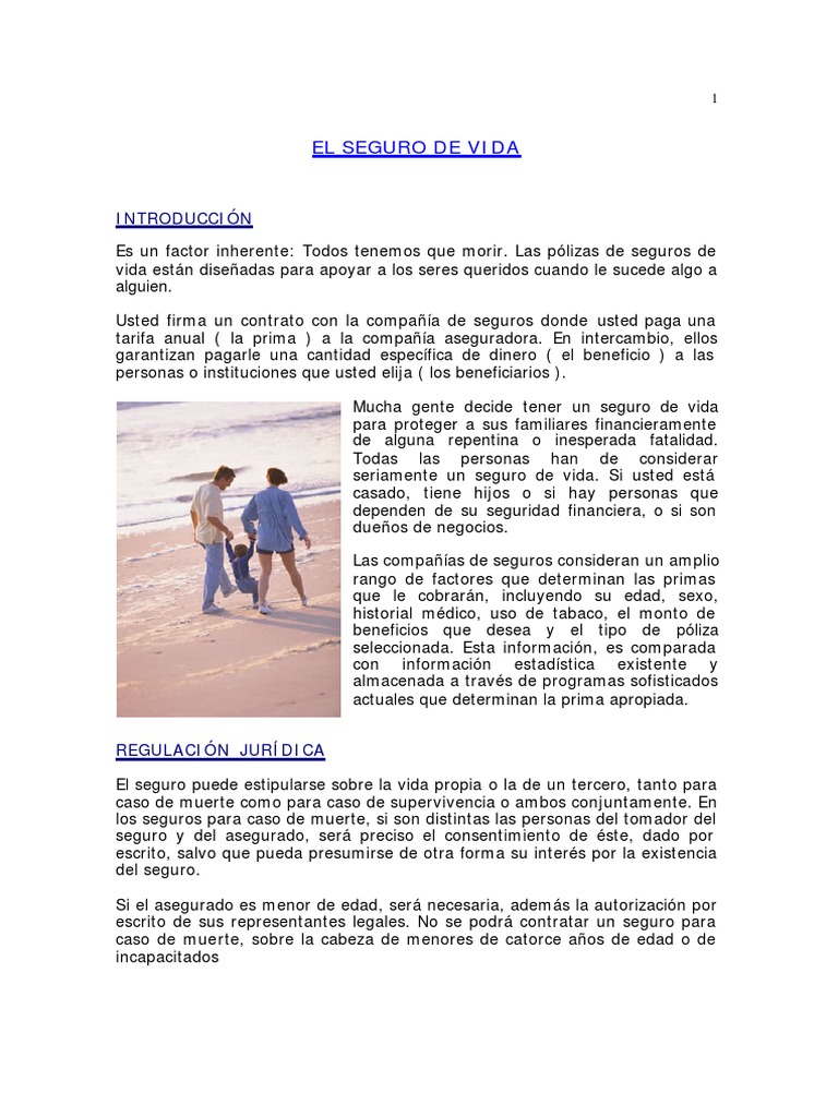 Seguro de Vida | PDF | Póliza de seguros | Seguro de vida