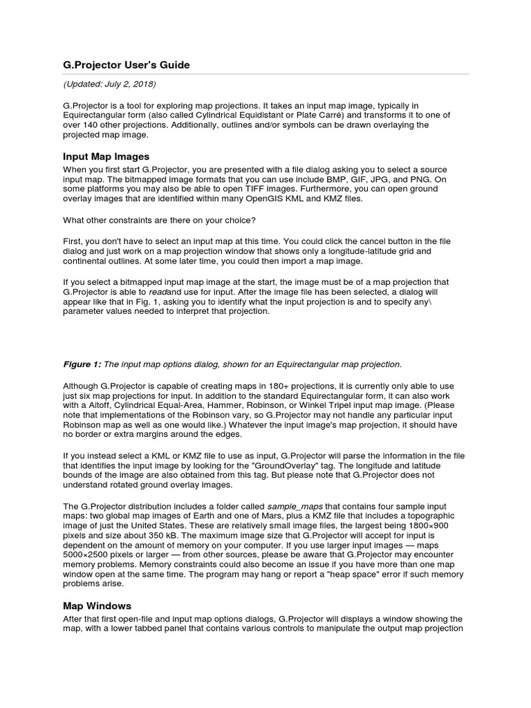 G.Projector User's Guide Overview | PDF | Latitude | Computer Graphics