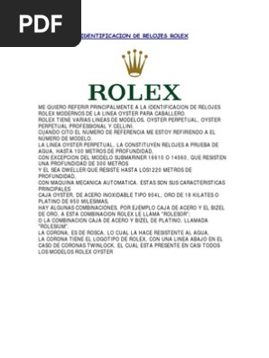 Autenticidad Rolex PDF Marca Marcas de lujo