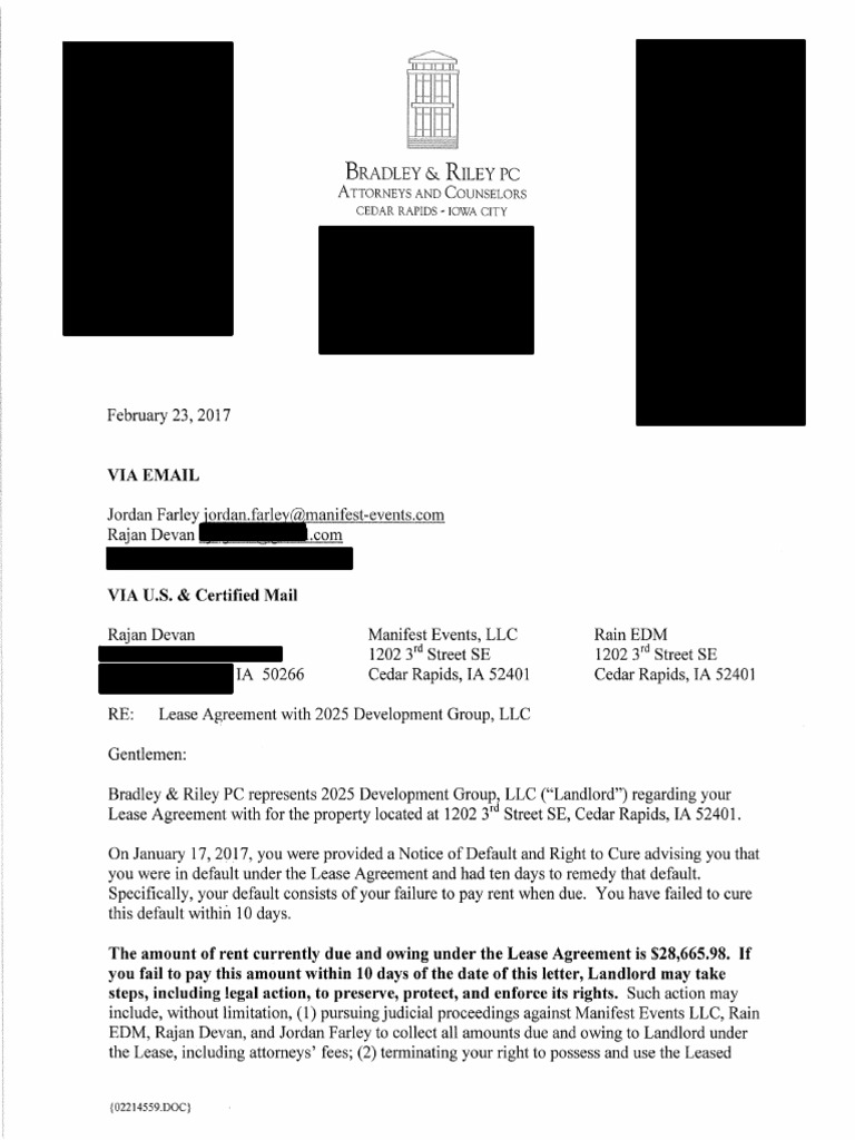 NonPayment Notice Lease Agreement 2025 PDF Landlord Lease
