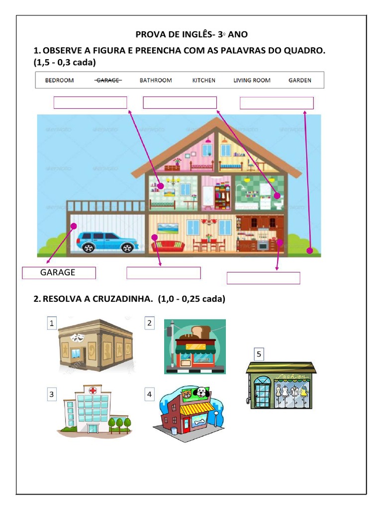 Prova de Inglês para o 3o Ano Do Ensino Fundamental | PDF