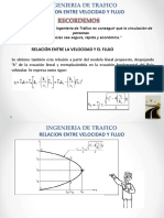 Relacion Entre Velocidad y Flujo