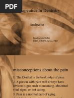 Therapeutics in Dentistry (Analgesics)