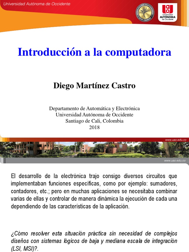 Tema 1, Clase 2 | PDF | Microprocesador | Programa de computadora