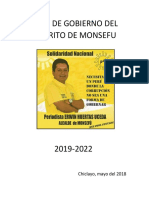 Plan de Gobierno Municipal - Monsefu 2018- Solidaridad Nacional - Erwin Huertas