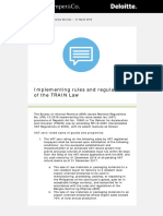 Philippines Tax Services BIR Issues Rules TRAIN Law VAT Provisions