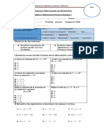 Evaluacion 7° Basico ALGEBRA Y RELACIONES PROPORCIONALES