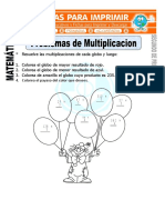 Ficha de Problemas de Multiplicacion para Segundo de Primaria