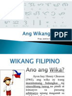 1. Ang Wikang Filipino
