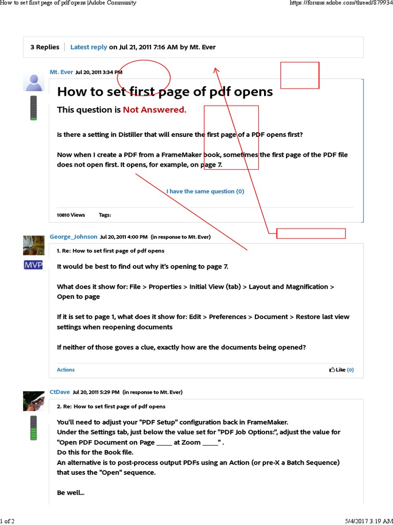 00 Info - How To Set First Page of PDF Opens A PDF | PDF | Computer ...