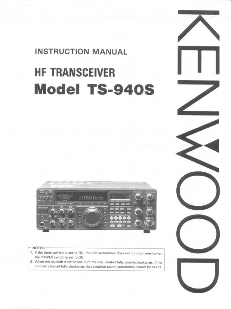 TS-940S【KENWOOD】HF（オールモード）100W トランシーバー 回路図