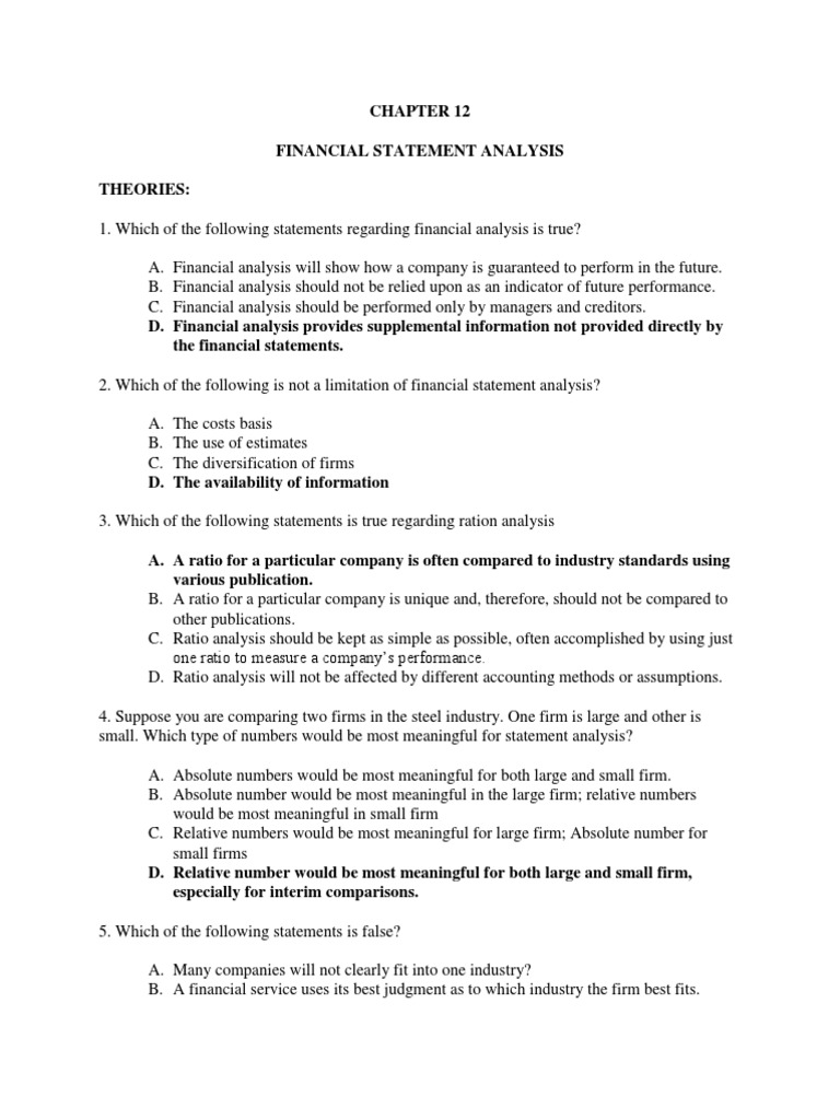 Financial Statement Analysis Insights | PDF | Dividend | Debt