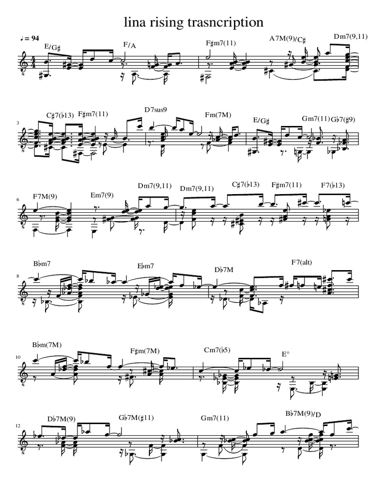 Lina Rising Trasncription