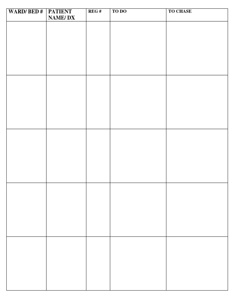 WARD Chase List | PDF