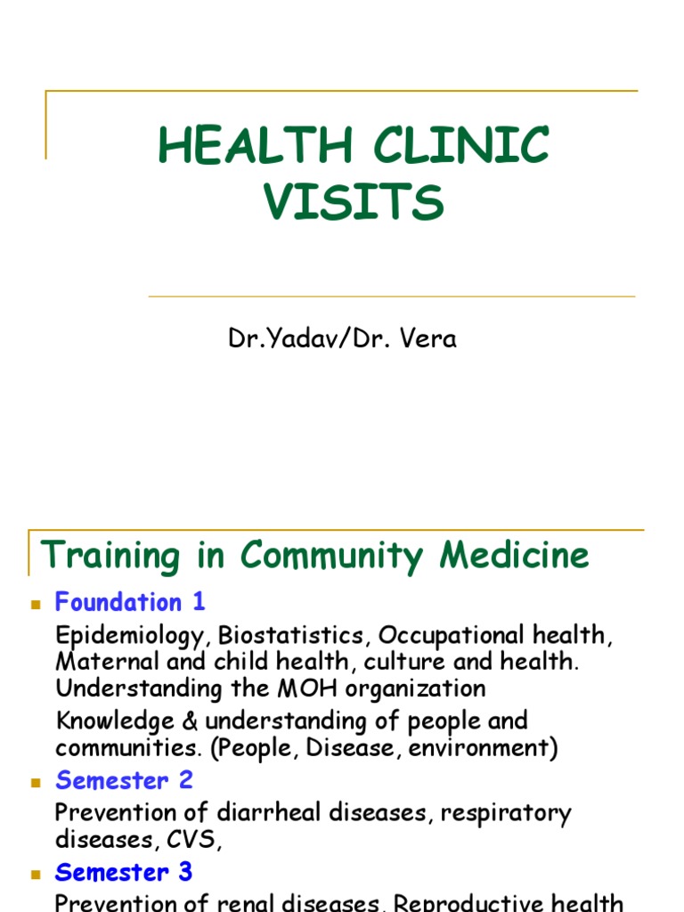 Health Clinic Visit Training Overview | PDF | Preventive Healthcare ...