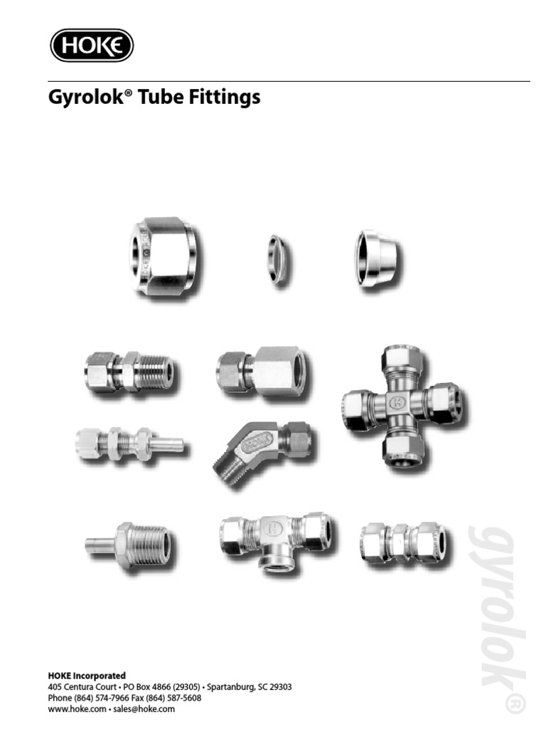 Tube Fitting Hoke Gyrolok Catalogue Pipe Fluid Conveyance Mechanical Engineering
