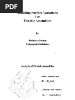 Modeling Surface Variations For Flexible Assemblies: by Shrinivas Soman Unigraphics Solutions