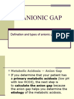 Defination and Types of Anionic Gap