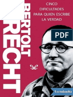 Cinco Dificultades para Quien Escribe La Verdad - Bertolt Brecht