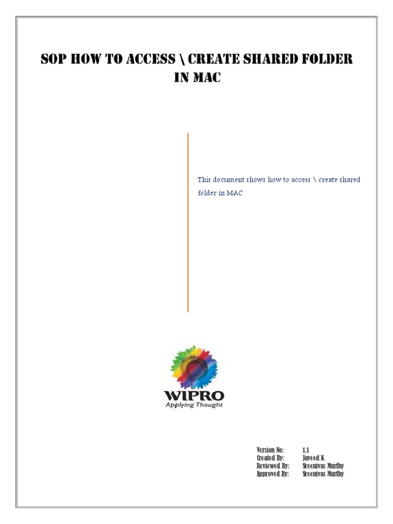 Accessing the shared folder in mac pdf