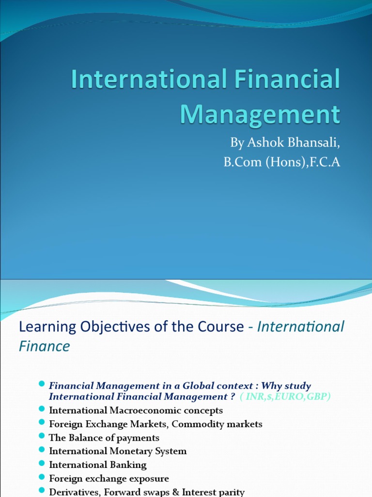 International Finance Course Overview | PDF | Exchange Rate | Foreign ...