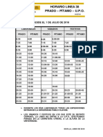 Horario Línea 38 Prado - Pítamo - U.P.O.: Desde El 1 de Julio de 2018