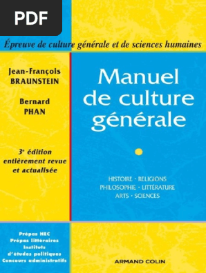 Manuel De Culture Generale Jean Francois Braunstein Pdf