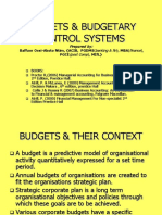 Budgets & Budgetary Control Systems: Prepared by