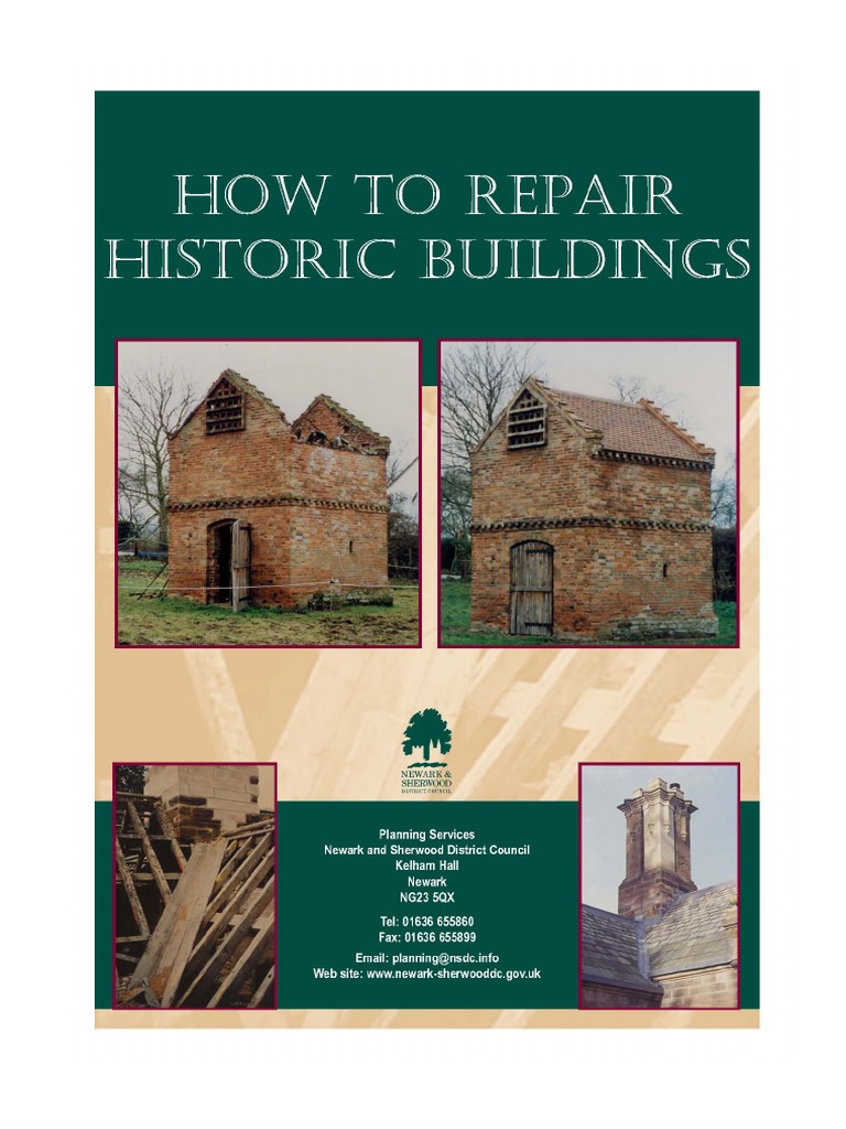 Guide to Repairing Historic Buildings | PDF | Roof | Framing (Construction)