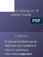 Academic Writing 5 - Relative Clauses