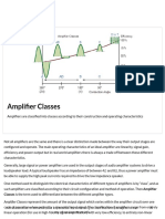 Amplifier Classes and The Classification of Amplifiers