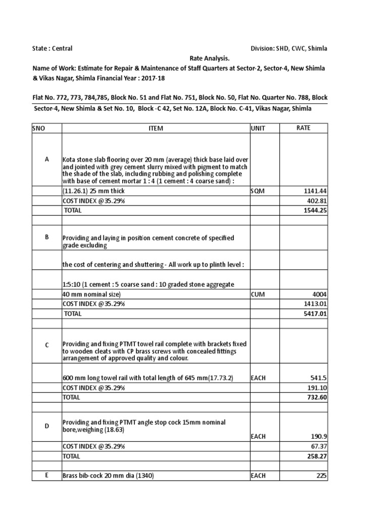 Deviation Statement for Civil Works | PDF | Pipe (Fluid Conveyance ...