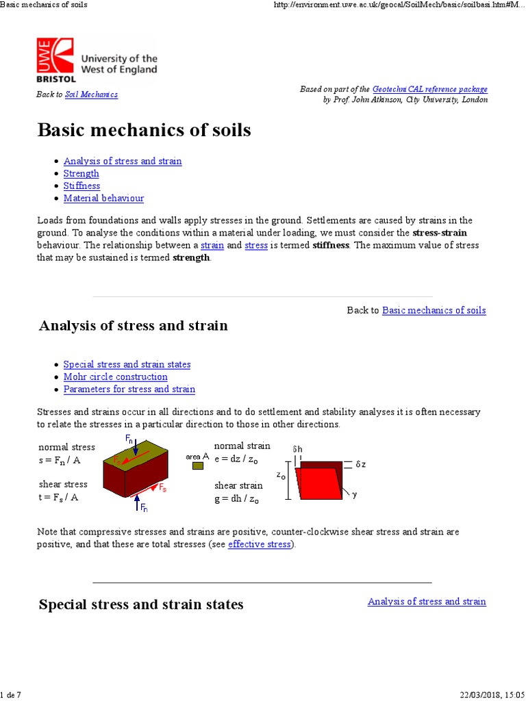 Basics Soil Mechanics | PDF | Strength Of Materials | Stress (Mechanics)