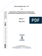 Iala Guideline No. 1111 On Preparation of Operational and Technical Performance Requirements For Vts Systems, Edition 1, May 2015