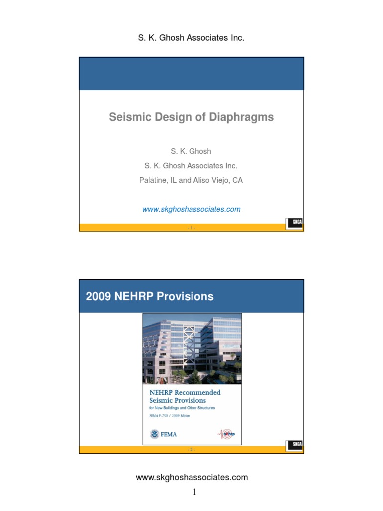 Webinar-NEHRP - Seismic Design of Diaphragms PDF | PDF | Concrete ...