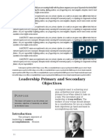 Leadership Primary and Secondary Objectives