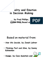 Rationality and Emotion in Decision Making: by Fred Phillips, Stolen From Based On..