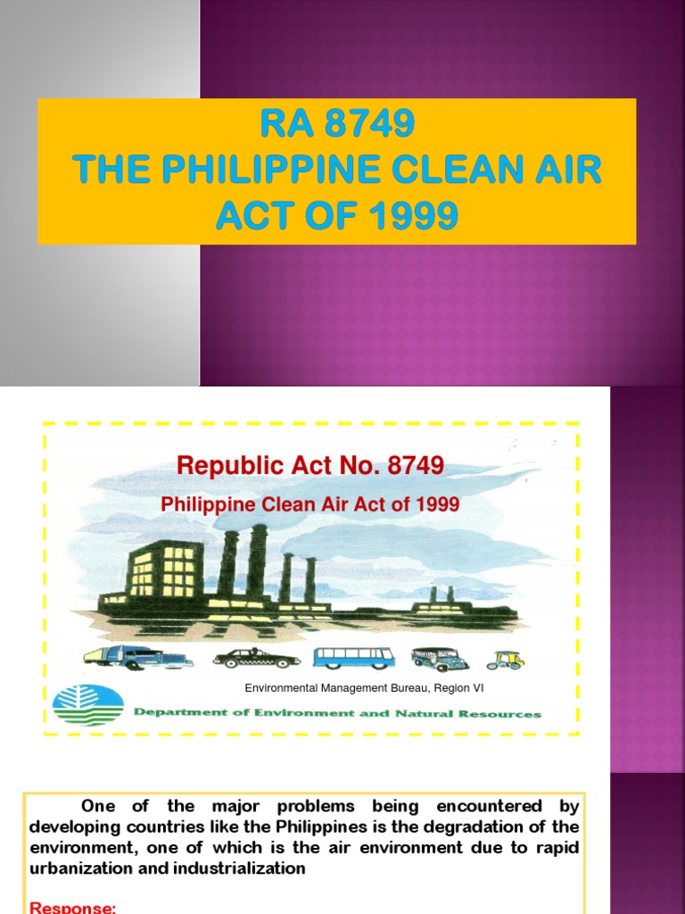 RA 8749 Clean Air Act PT 1 PDF