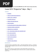 Learn MVC Project in 7 Days