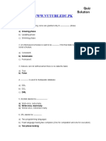 Database Management Systems - CS403 Summer 2007 Quizz Solution