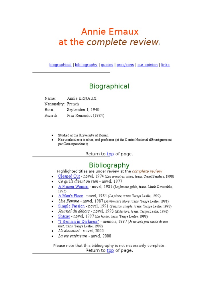Les Armoires Vides Annie Ernaux almoire