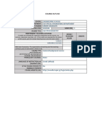 Course Outline Electrochemistry