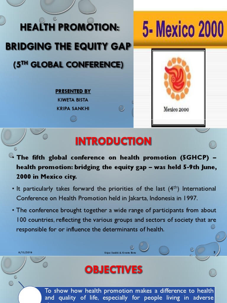 Bridging Health Equity Gap at 5th Global Conference | PDF | Health ...