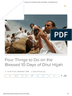 Four Things To Do On The Blessed 10 Days of Dhul Hijjah
