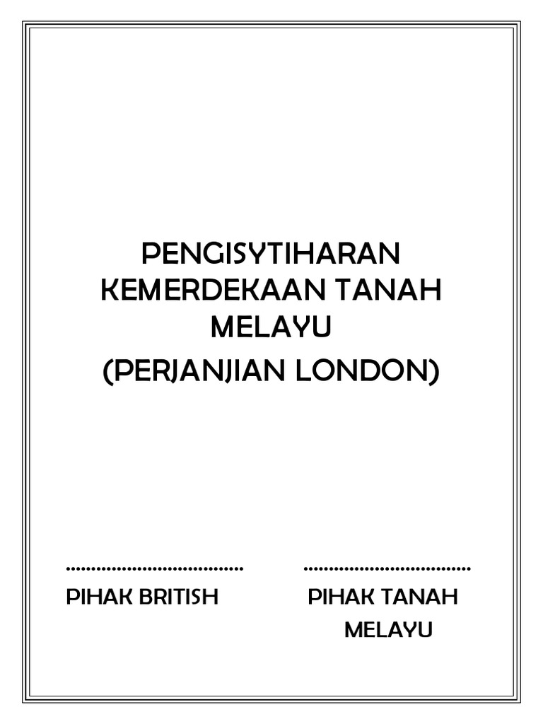 Sejarah Ringkas Kemerdekaan Tanah Melayu  PDF