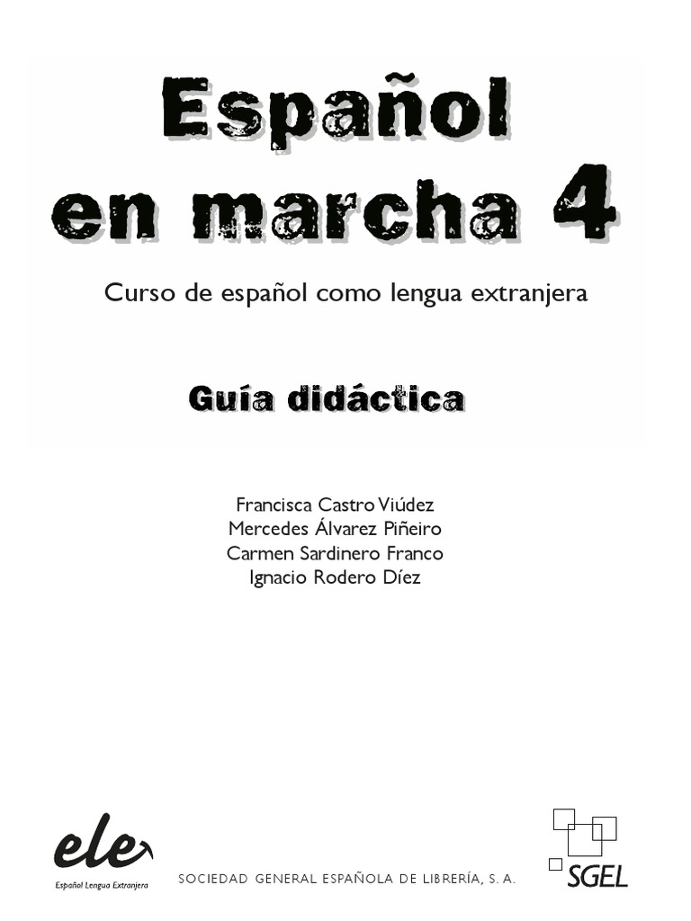 Español en Marcha 4  Guia Didactica.pdf  Lengua española  Lectura