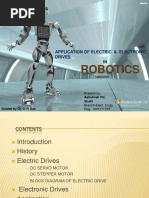 Application of Electric and Electronic Drives in Robotics