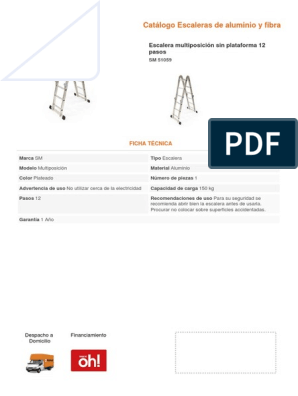 Escalera Tijera con plataforma de aluminio 4 pasos - Promart