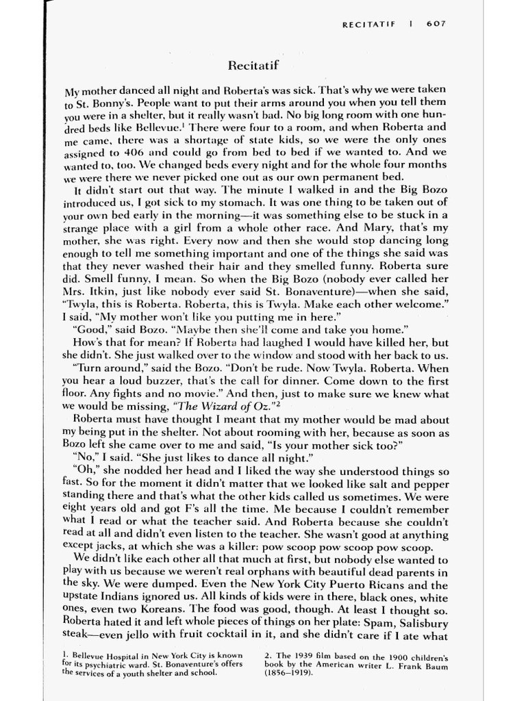 Recitatif | PDF